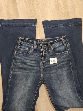 Rock & Roll Dark Indigo Flare Jeans for Women